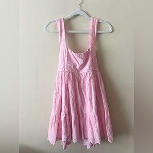 NWOT women’s lucy in the skip pink fit and flare bow dress
